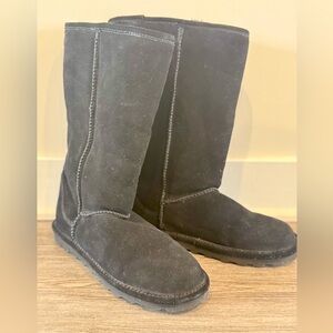 BearPaw Black Suede Ankle Boots